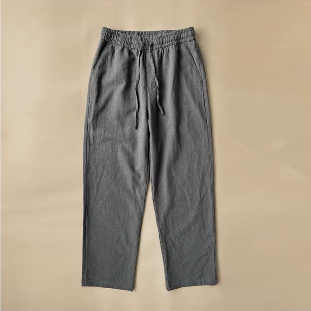 Haku Clothing - Men's Gray Linen Pants